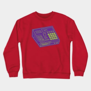 Beat Maker (Android Green Lines + Rebecca Purple Drop Shadow) Analog / Music Crewneck Sweatshirt